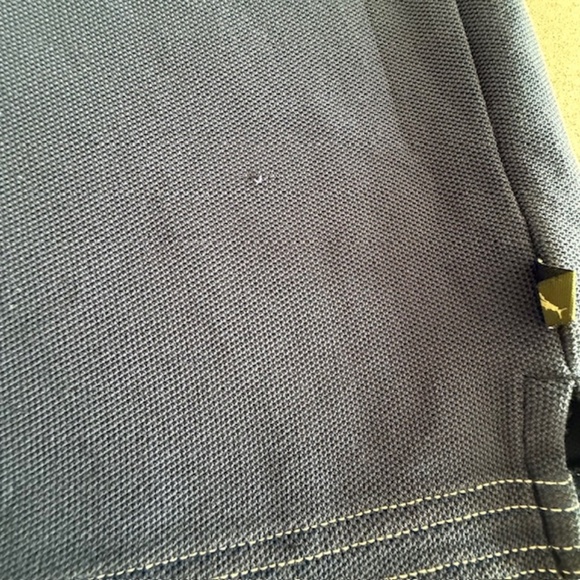 Men's Tommy Bahama IslandZone Supima Cotton Navy Button Polo Shirt See Notes - Picture 4 of 7